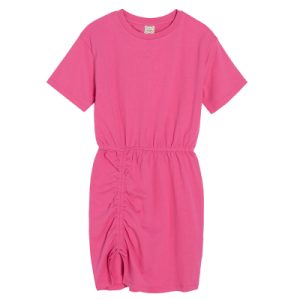 Šaty s krátkým rukávem- tmavě růžové - 134 FLUO MAGENTA COOL CLUB
