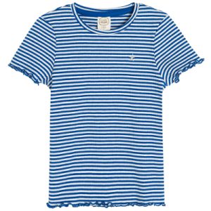 Žebrované tričko s krátkým rukávem- modré - 92 WHITE COOL CLUB