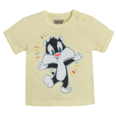 Tričko s krátkým rukávem Looney Tunes- žluté - 62 WHITE COOL CLUB