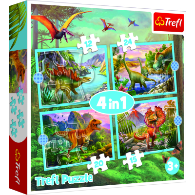 Puzzle Unikátní dinosauři 4v1 Trefl