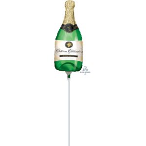 Foliový balónek na tyčce - tvar - Šampaňské Alltoys