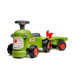 Odstrkovadlo – traktor Claas světle zelený s valníkem Alltoys Falk